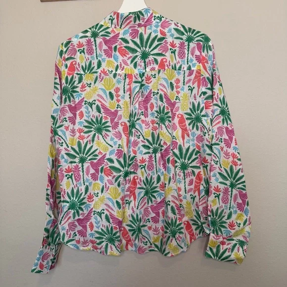 Boden Sienna Linen Shirt Multi Tropical Paradise - Picture 6 of 9